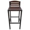 Contemporary Home Living Set of 2 Rustic Brown Contemporary Outdoor Bar Stools 37.75"